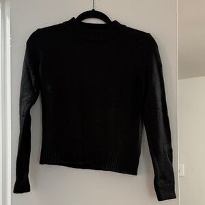 NWOT Banana Republic Black Crew Neck Sweater Size XS
